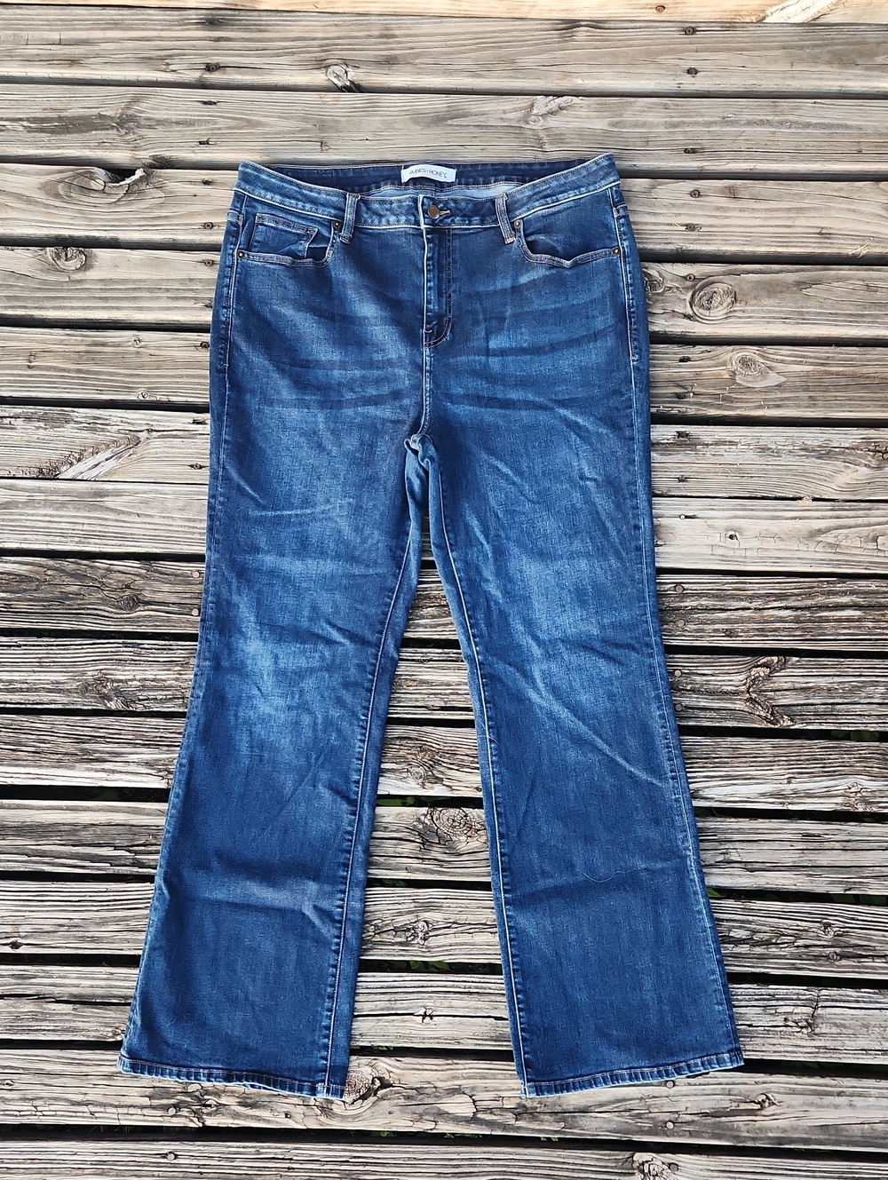 Rubies + Honey Dark Wash Denim 18W Plus Bootcut Jeans Western Trendy Stretch